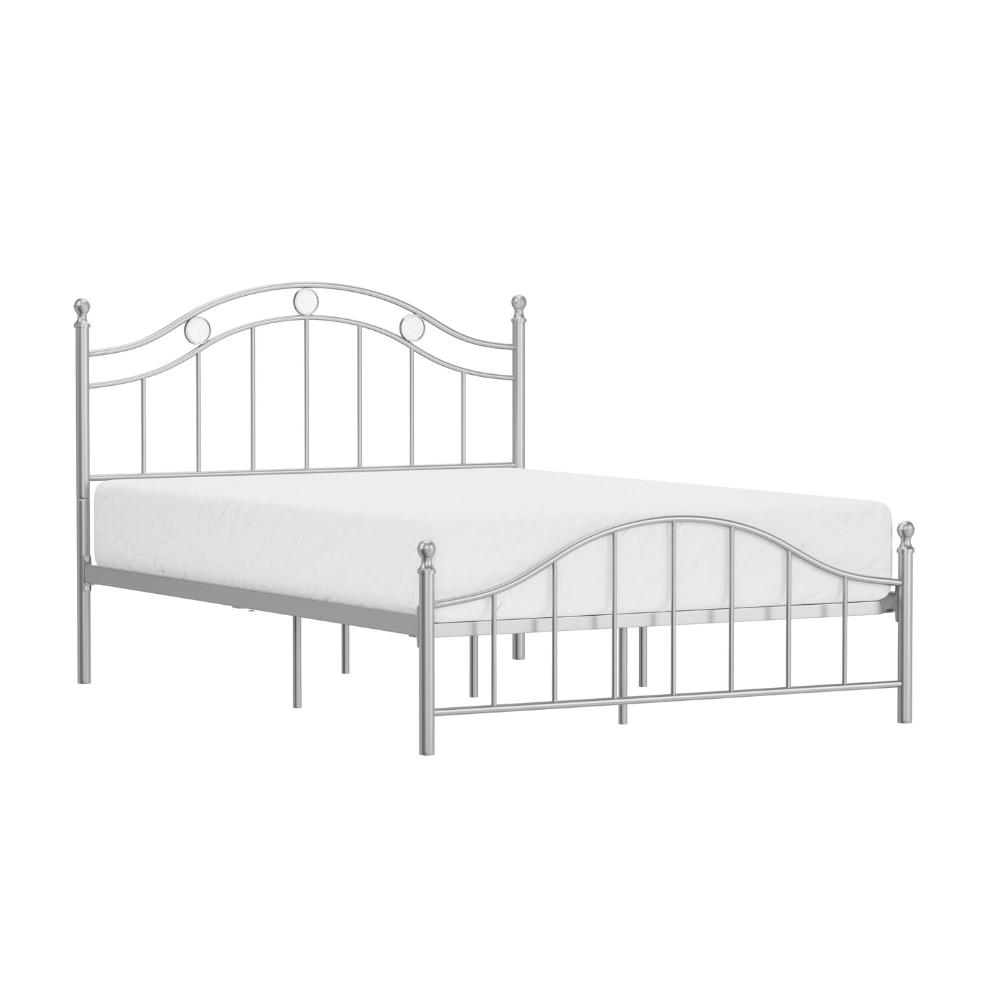 Hillsdale Furniture Vivian Metal Full Platform Bed, Silver