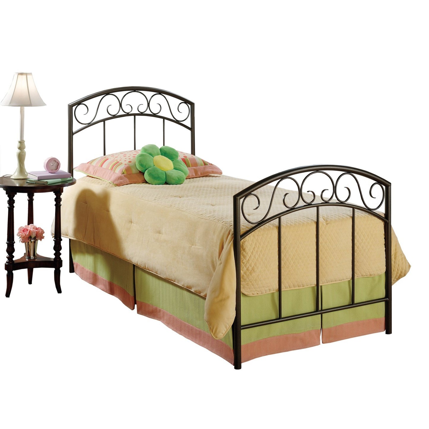 Hillsdale Furniture Wendell Twin Metal Bed, Copper Pebble