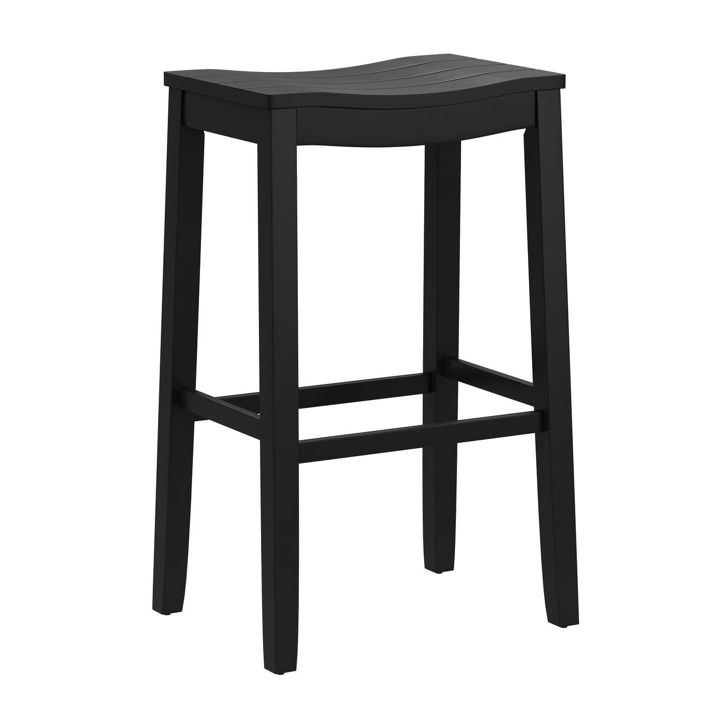 Hillsdale Furniture Fiddler Wood Backless Bar Height Stool, Black