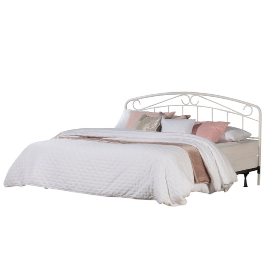 Hillsdale Furniture Jolie King Metal Headboard with Frame, Textured White