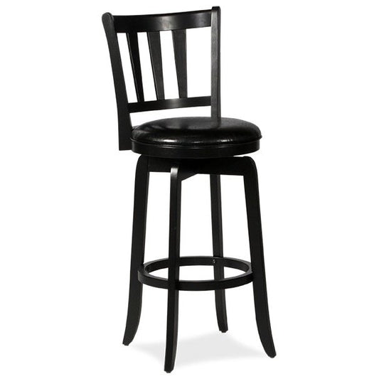 Hillsdale Furniture Presque Isle Wood Bar Height Swivel Stool, Black