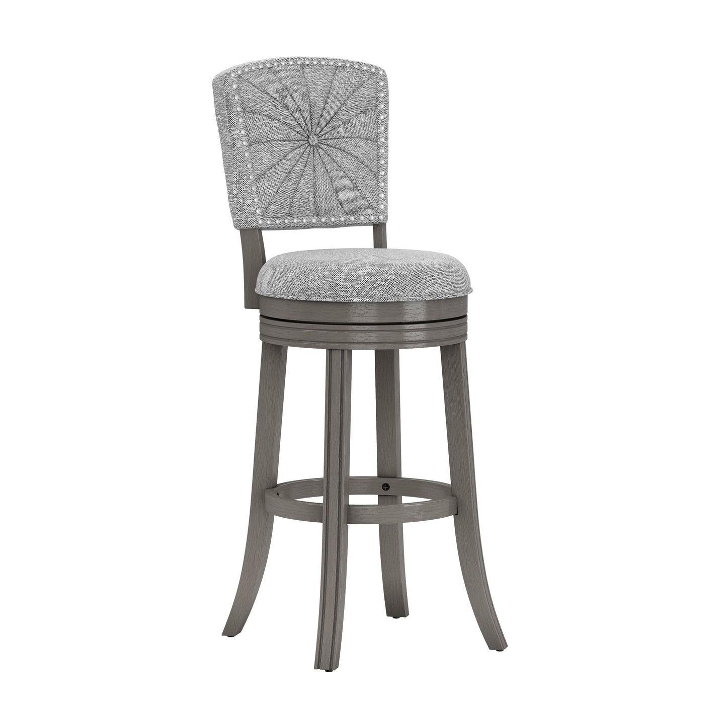 Hillsdale Furniture Santa Clara II Swivel Bar Height Stool, Antique Gray