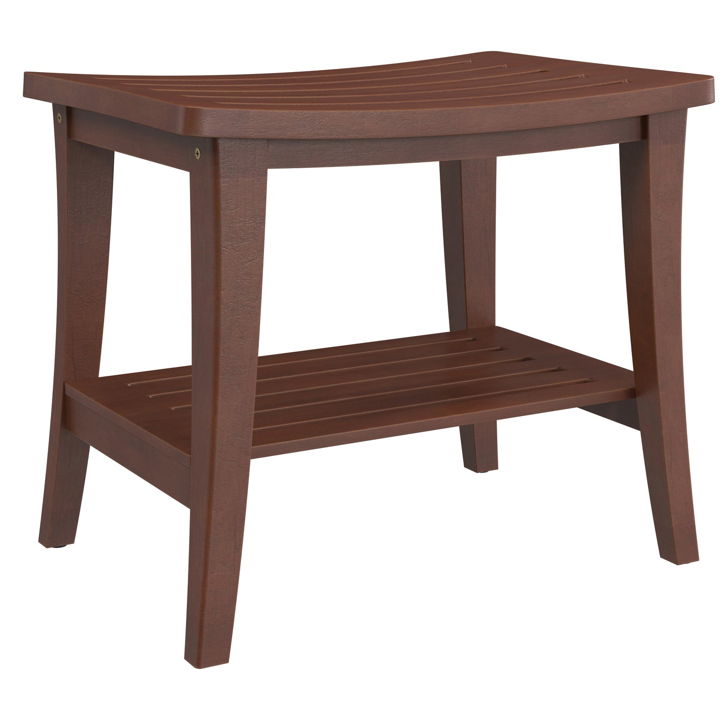 Hillsdale Furniture Preston Walnut Acacia Wood Shower Stool