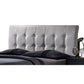 Hillsdale Furniture Lusso Queen Upholstered Headboard with Frame, White Faux Leather