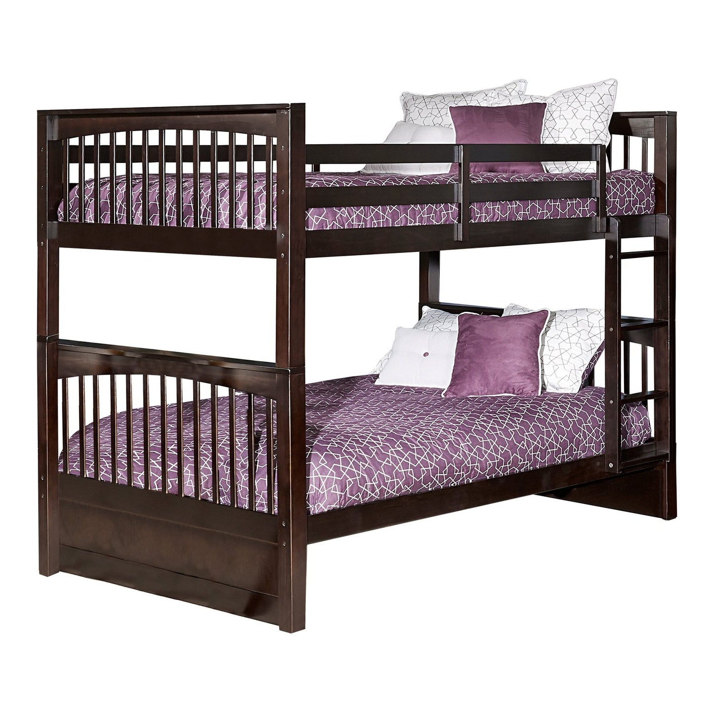 Hillsdale Kids and Teen Pulse Wood Full Over Full Bunk Bed with Storage, Chocolate