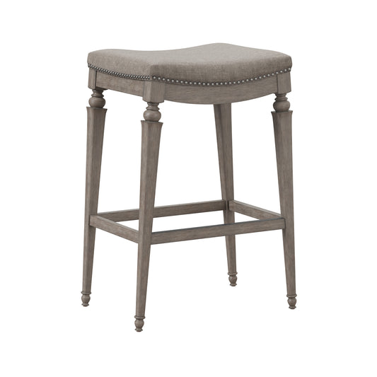 Hillsdale Furniture Vetrina Wood Backless Counter Height Stool, Weathered Gray