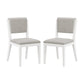 Hillsdale Furniture Clarion Wood and Upholstered Dining Chairs, Set of 2, Sea White