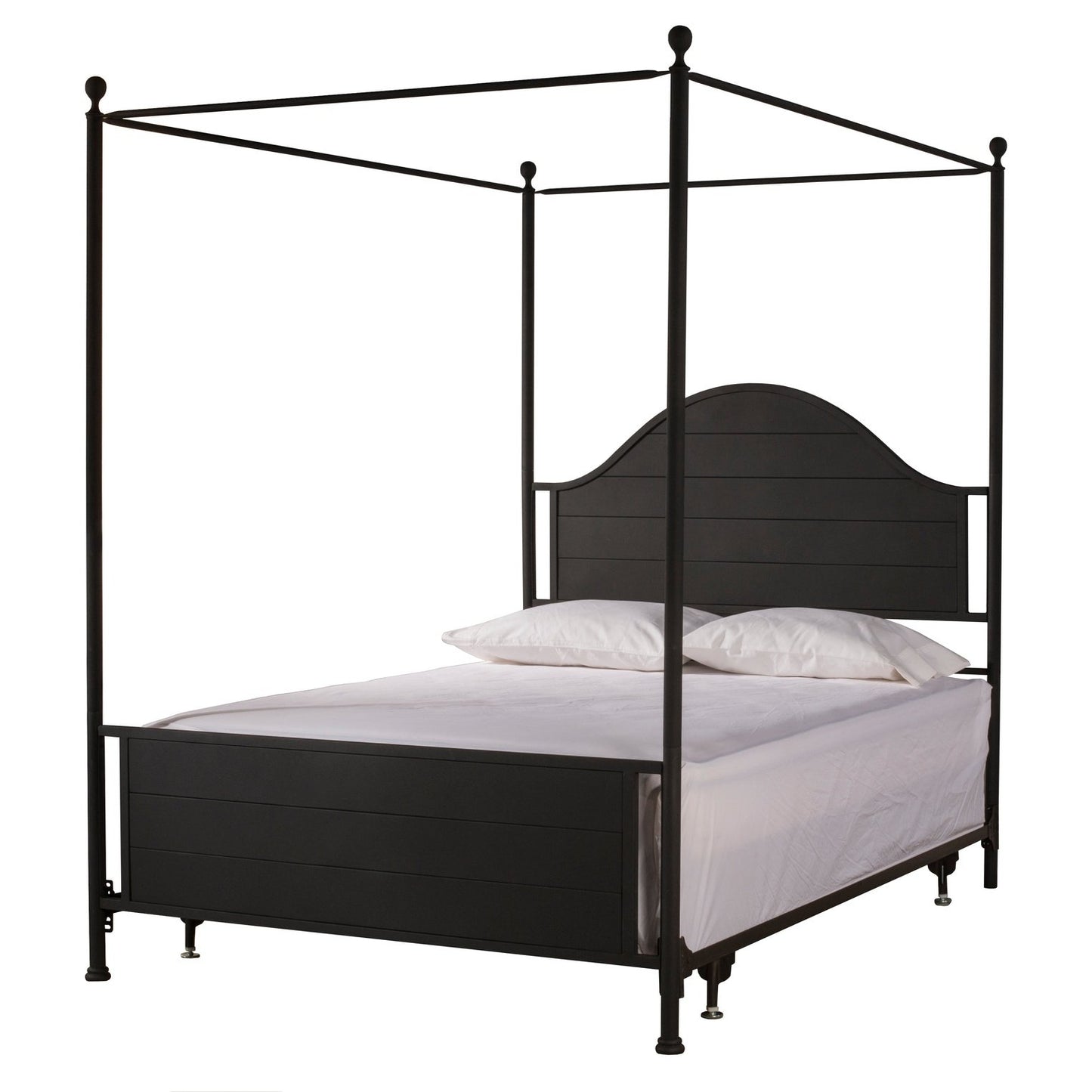 Hillsdale Furniture Cumberland Queen Metal Canopy Bed, Textured Black