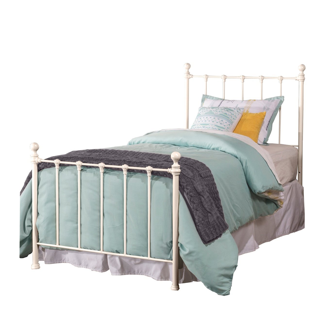 Hillsdale Furniture Molly Twin Metal Bed, White