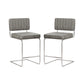 Hillsdale Furniture Breuer Metal Counter Height Stools, Set of 2, Gray