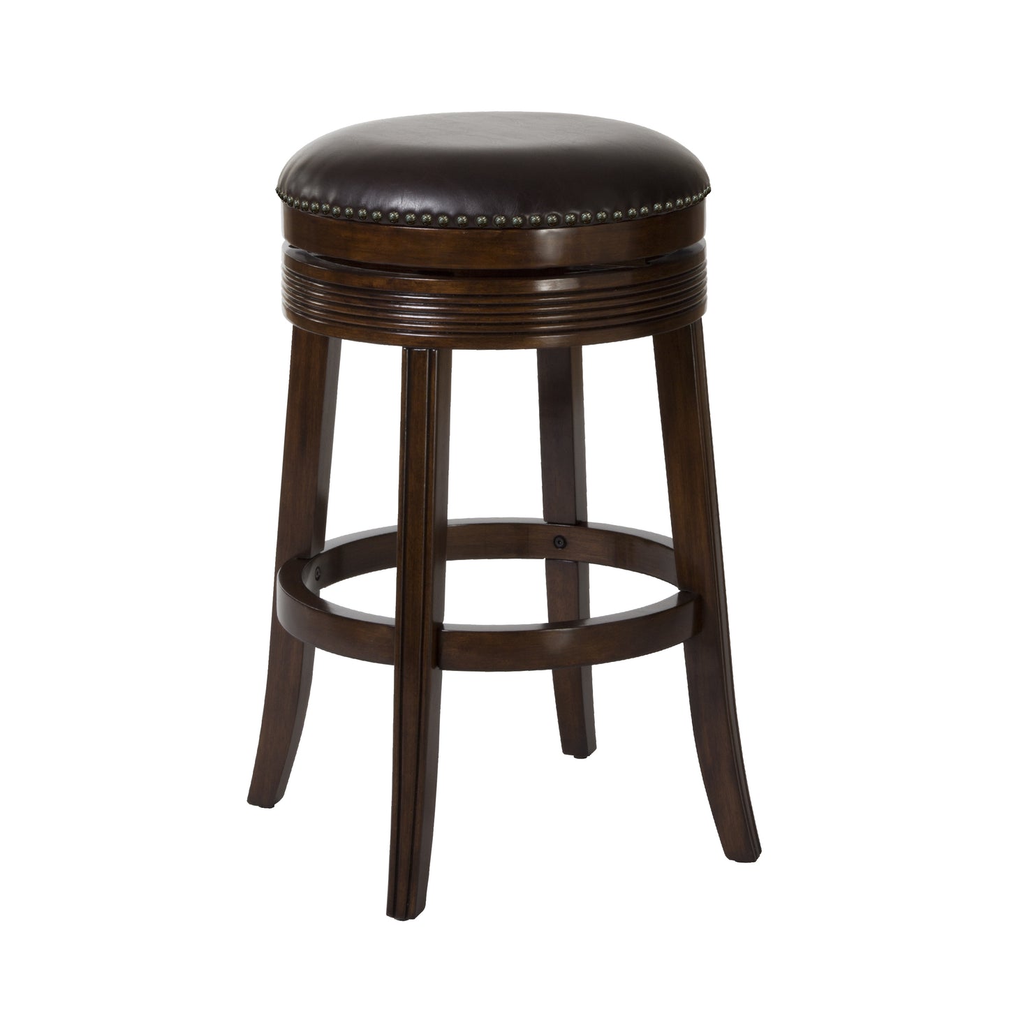 Hillsdale Furniture Tillman Wood Backless Bar Height Swivel Stool, Brown Cherry