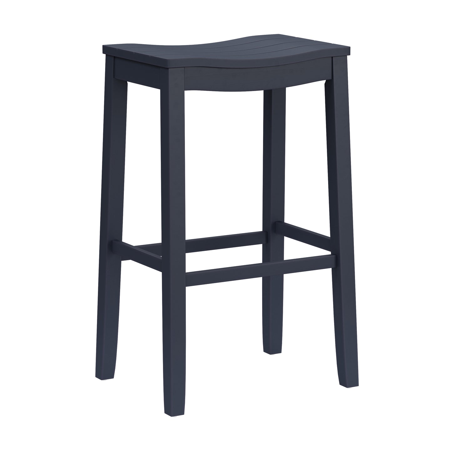 Hillsdale Furniture Fiddler Wood Backless Bar Height Stool, Navy