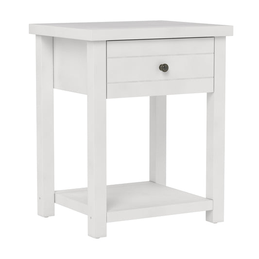 Living Essentials by Hillsdale Harmony Wood Accent Table, Matte White