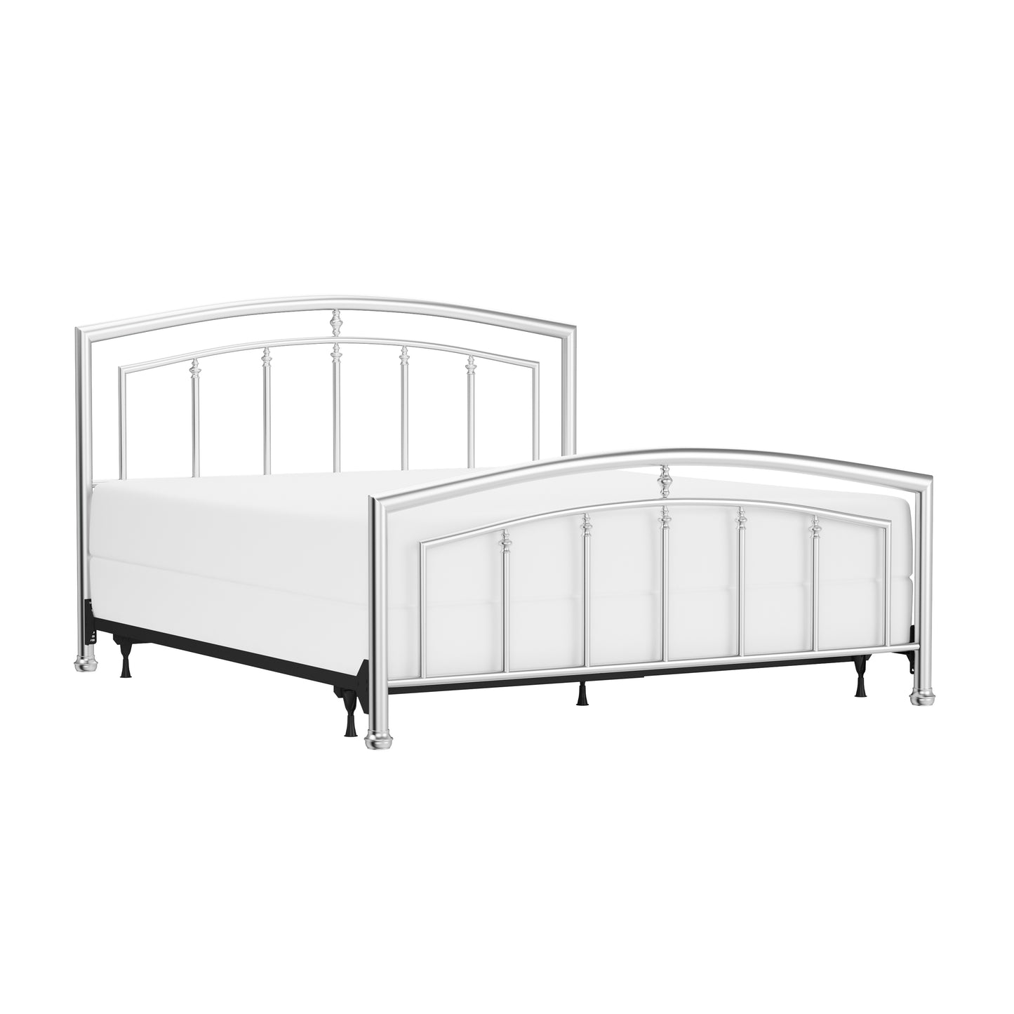 Hillsdale Furniture Claudia King Metal Bed, Matte Nickel