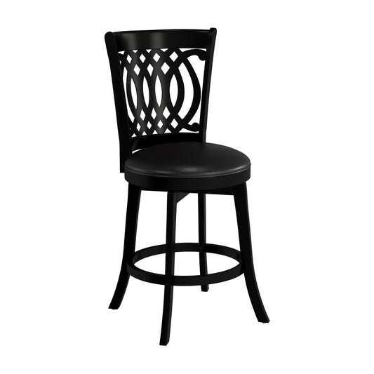 Hillsdale Furniture Van Draus Wood Counter Height Swivel Stool, Black