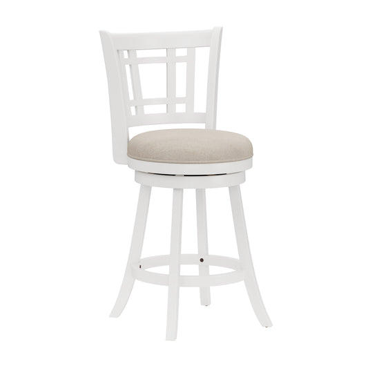 Hillsdale Furniture Fairfox Wood Counter Height Swivel Stool, White