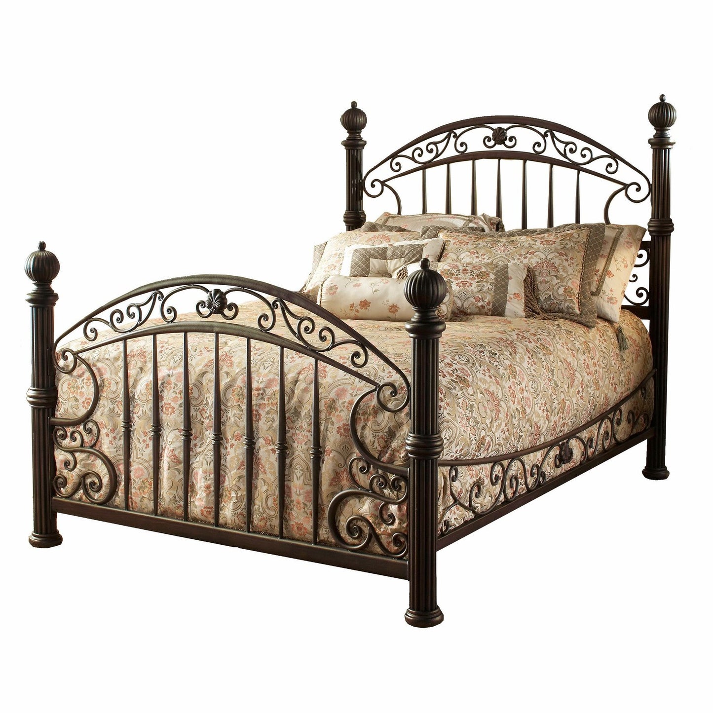 Hillsdale Furniture Chesapeake Metal Queen Bed, Rustic Brown