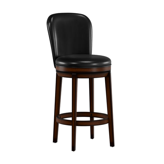 Hillsdale Furniture Victoria Wood Bar Height Swivel Stool, Dark Chestnut