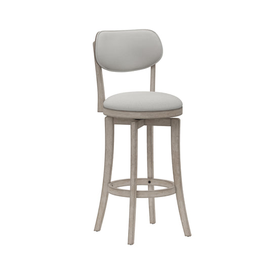 Hillsdale Furniture Sloan Wood Bar Height Swivel Stool, Aged Gray