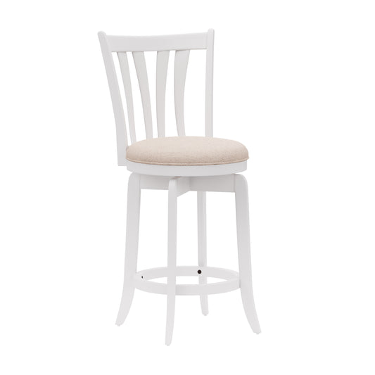 Hillsdale Furniture Savana Wood Counter Height Swivel Stool, White