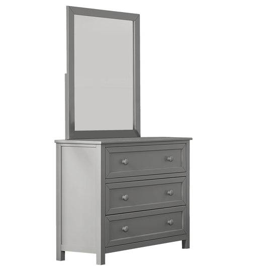 Hillsdale Kids and Teen Schoolhouse 4.0 3 Drawer Chest and Mirror, Gray