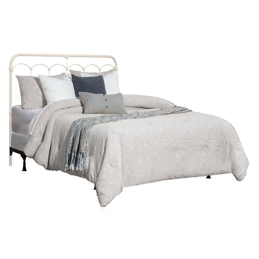 Hillsdale Furniture Jocelyn Full Metal Headboard with Frame, Textured White