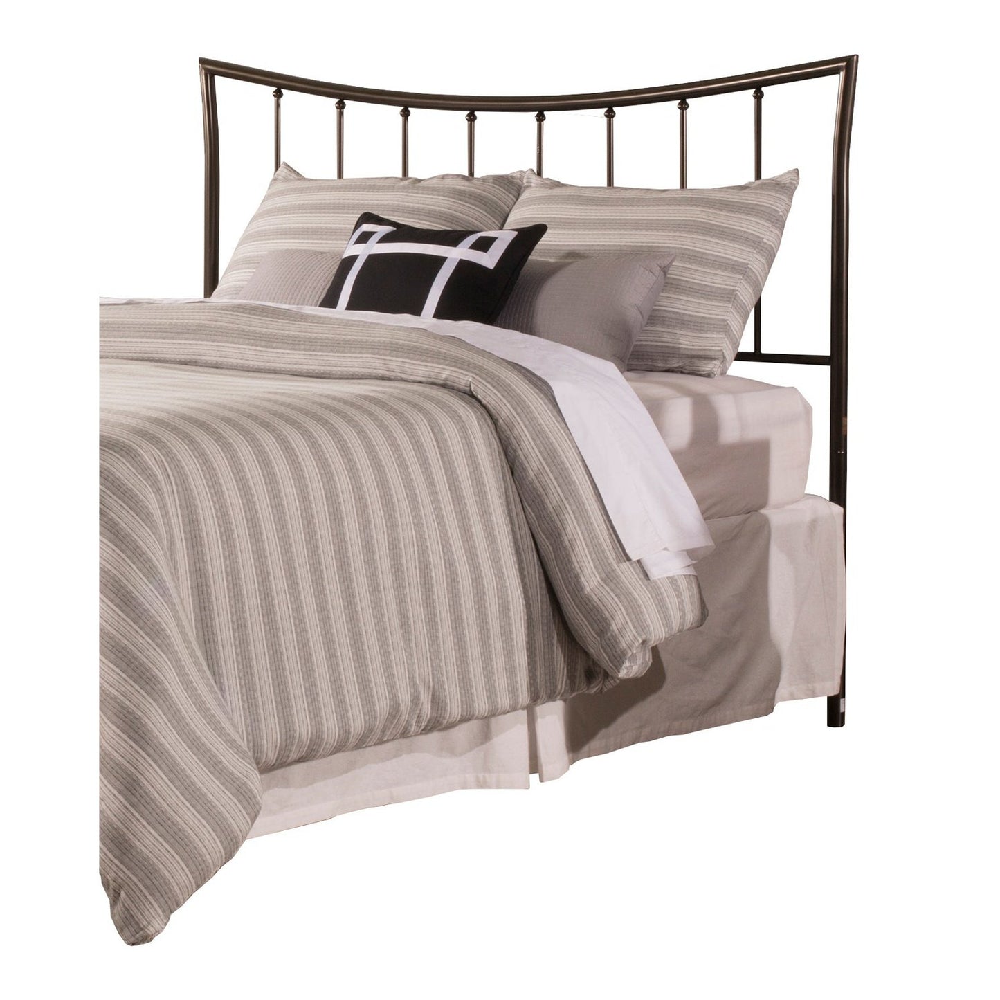 Hillsdale Furniture Edgewood King Metal Headboard with Frame, Magnesium Pewter