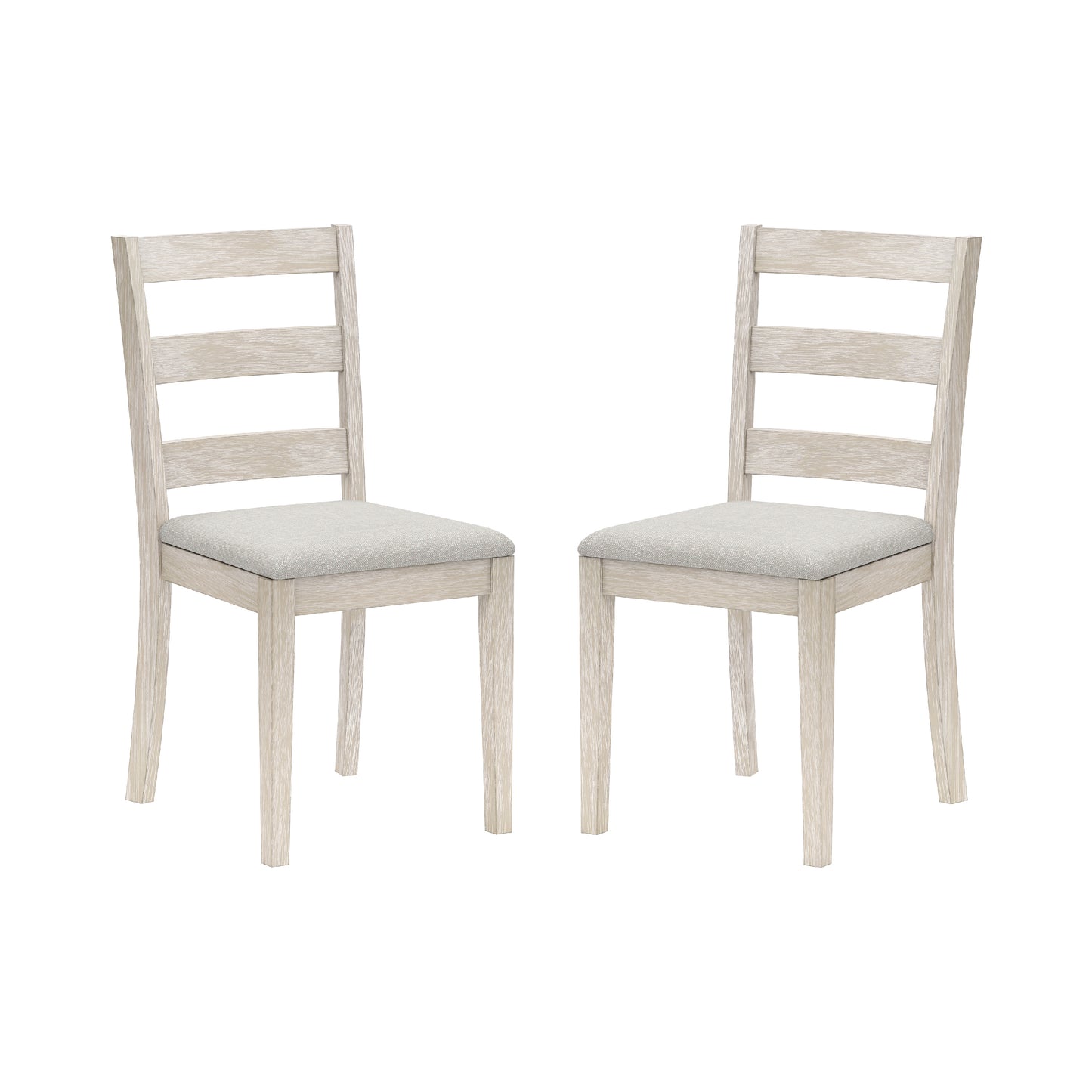 Hillsdale Furniture Spencer Wood Ladder Back Dining Chair, Set of 2, White Wire Brush