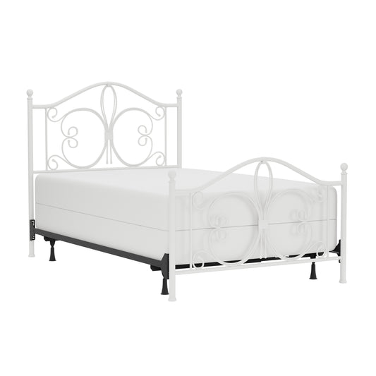 Hillsdale Furniture Ruby Queen Metal Bed, Textured White