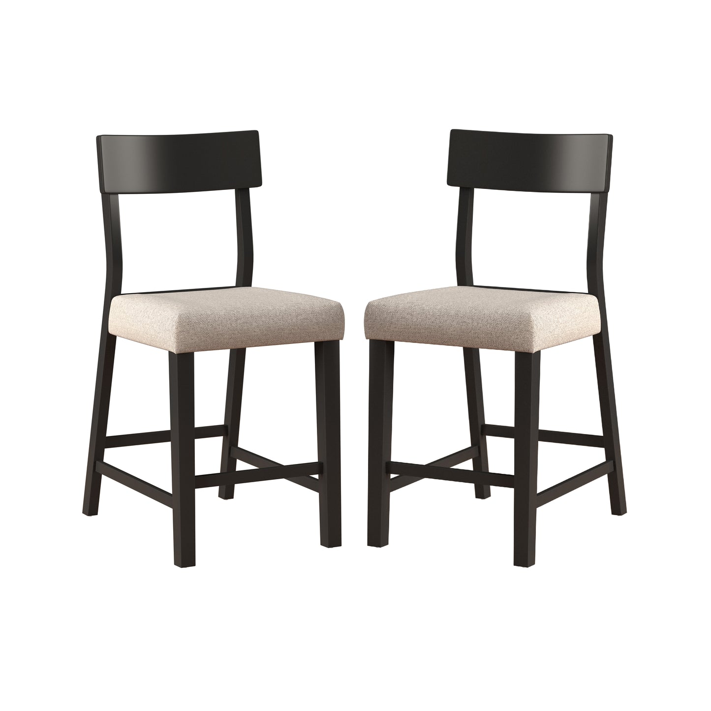 Hillsdale Furniture Knolle Park Wood Counter Height Stool, Set of 2, Black