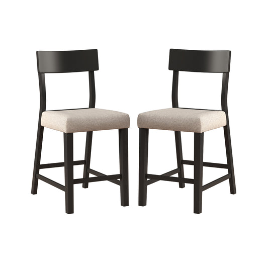 Hillsdale Furniture Knolle Park Wood Counter Height Stool, Set of 2, Black