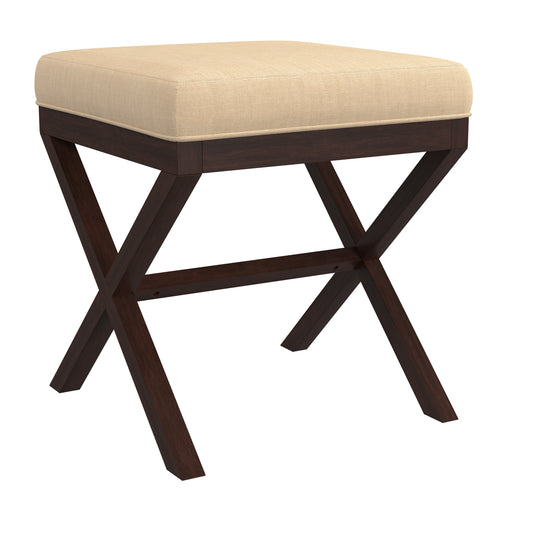 Hillsdale Furniture Morgan Upholstered Backless Vanity Stool, Espresso