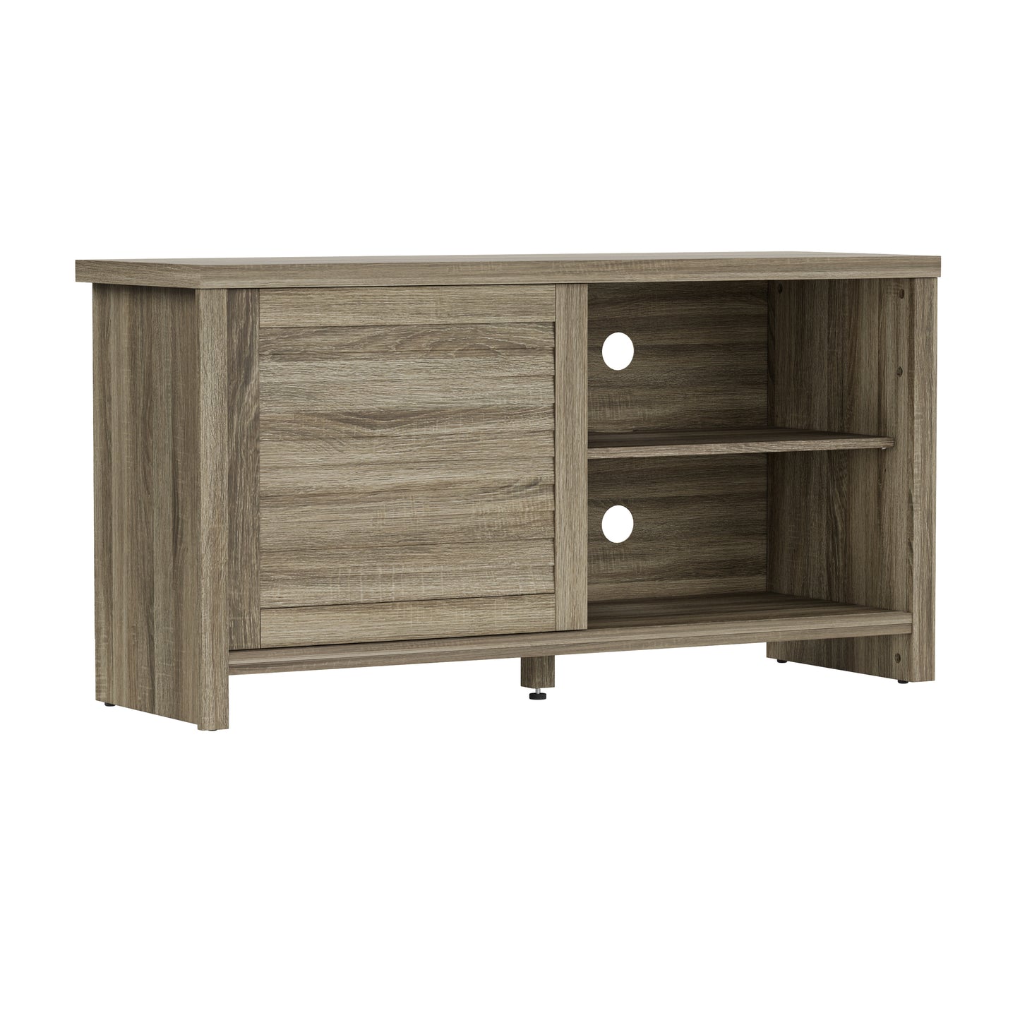 Living Essentials by Hillsdale Handerson 47 Inch Wood Entertainment Console, Dark Oak Finish