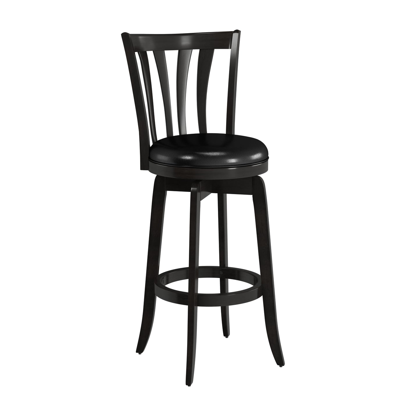 Hillsdale Furniture Savana Wood Bar Height Swivel Stool, Black