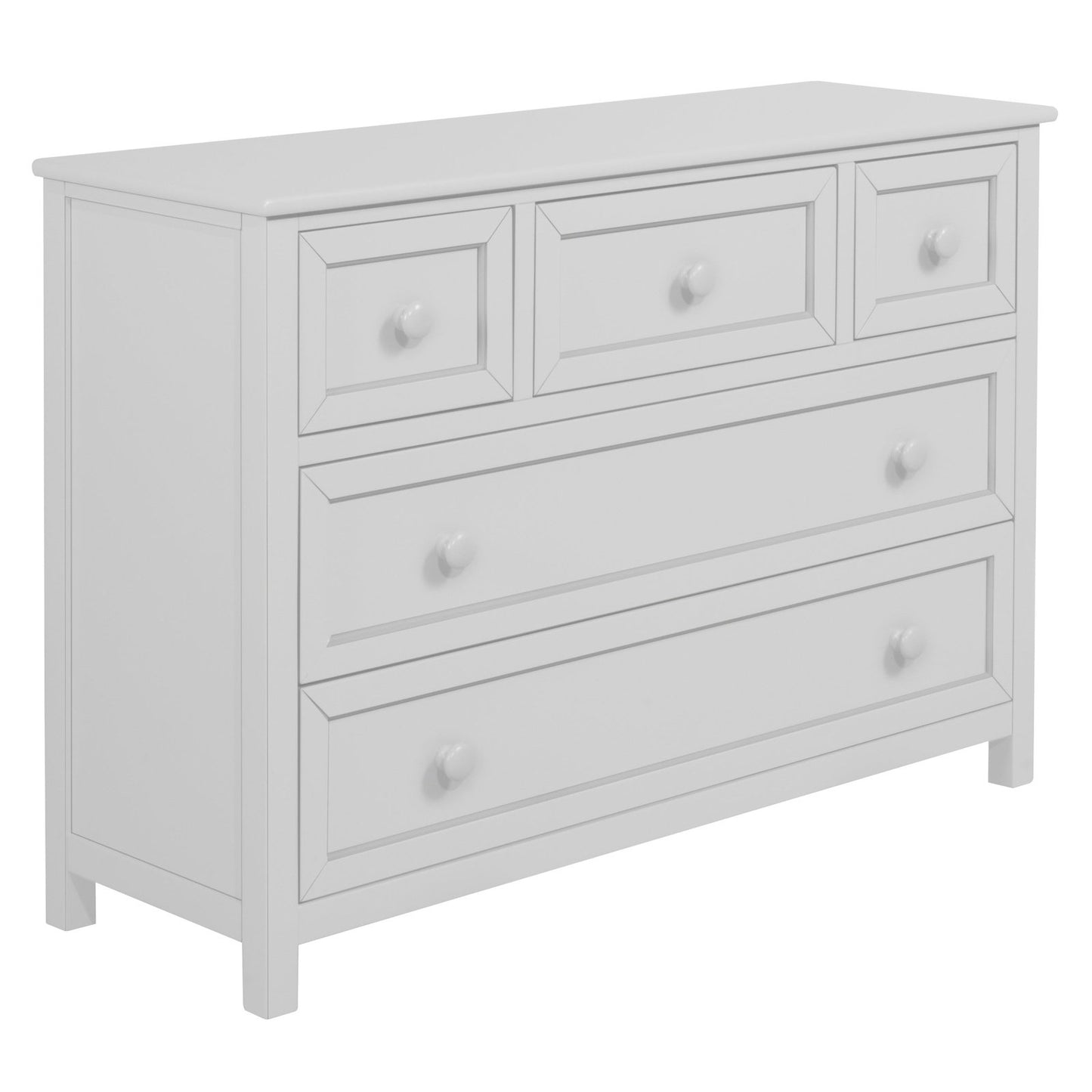 Hillsdale Kids and Teen Schoolhouse 4.0 Wood Dresser with 5 Drawers, White