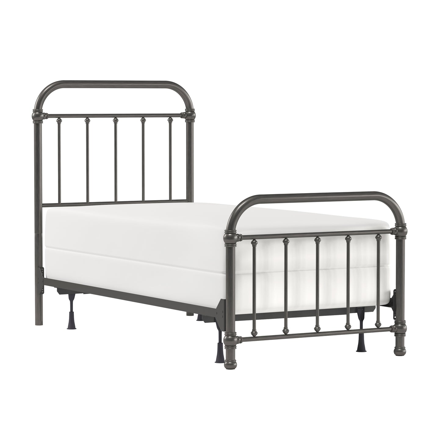 Hillsdale Furniture Kirkland Metal Twin Bed, Aged Pewter