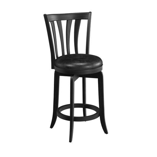 Hillsdale Furniture Savana Wood Counter Height Swivel Stool, Black