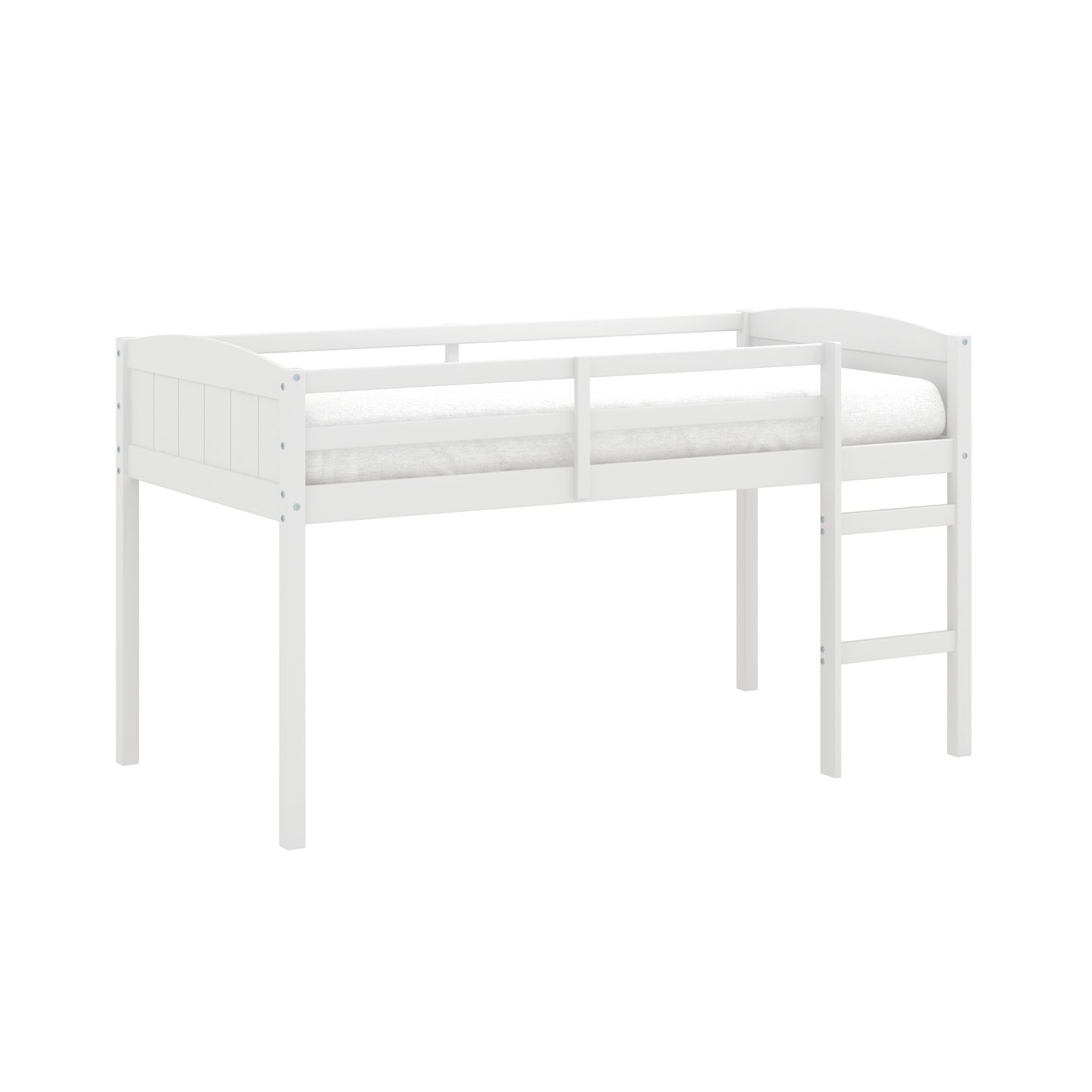 Living Essentials by Hillsdale Alexis Wood Arch Twin Loft Bed, White