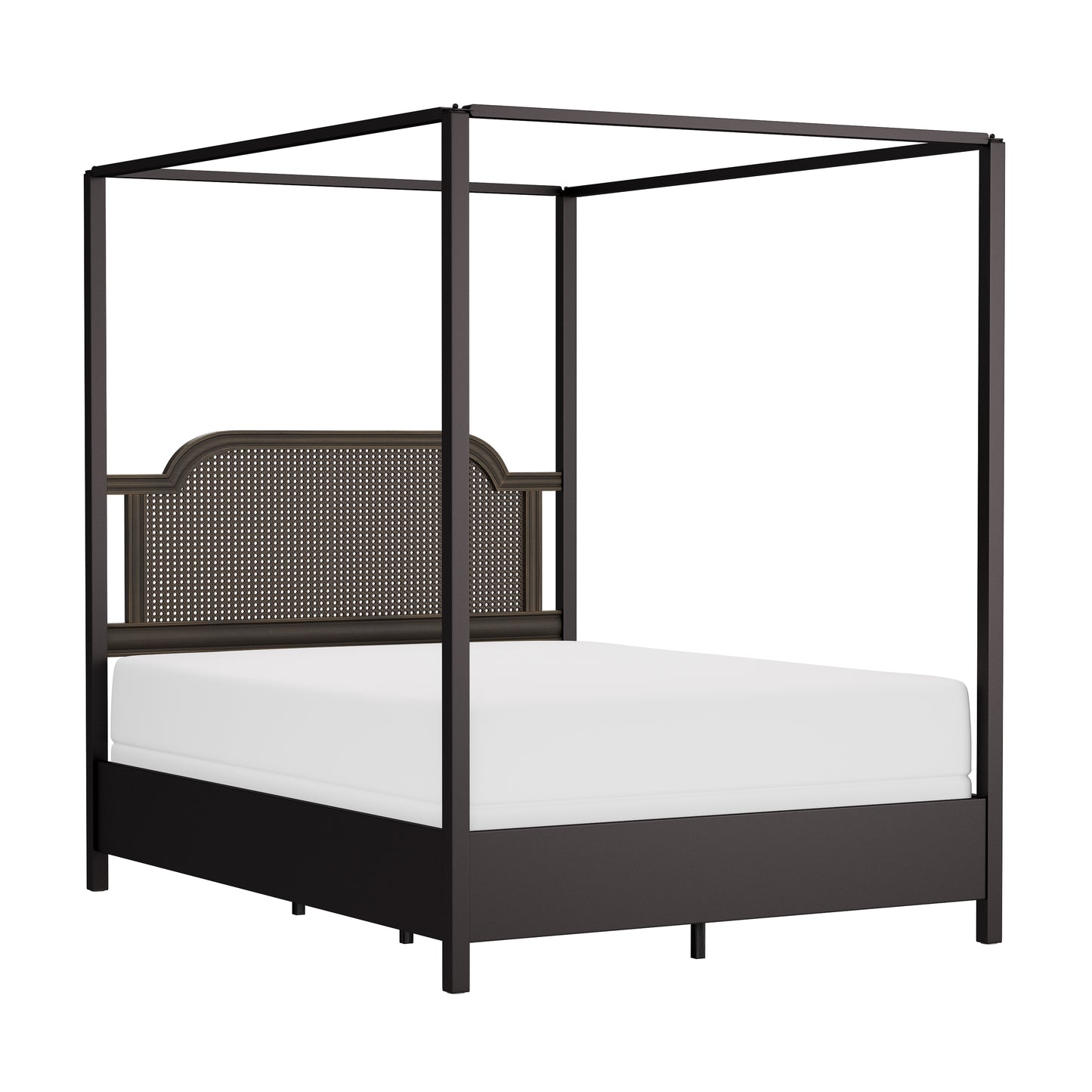 Hillsdale Furniture Melanie Wood and Metal Queen Canopy Bed, Oiled Bronze