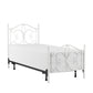 Hillsdale Furniture Ruby Twin Metal Bed, Textured White