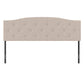 Living Essentials by Hillsdale Provence Upholstered Arch Adjustable Tufted King/Cal King Headboard, Linen Fabric