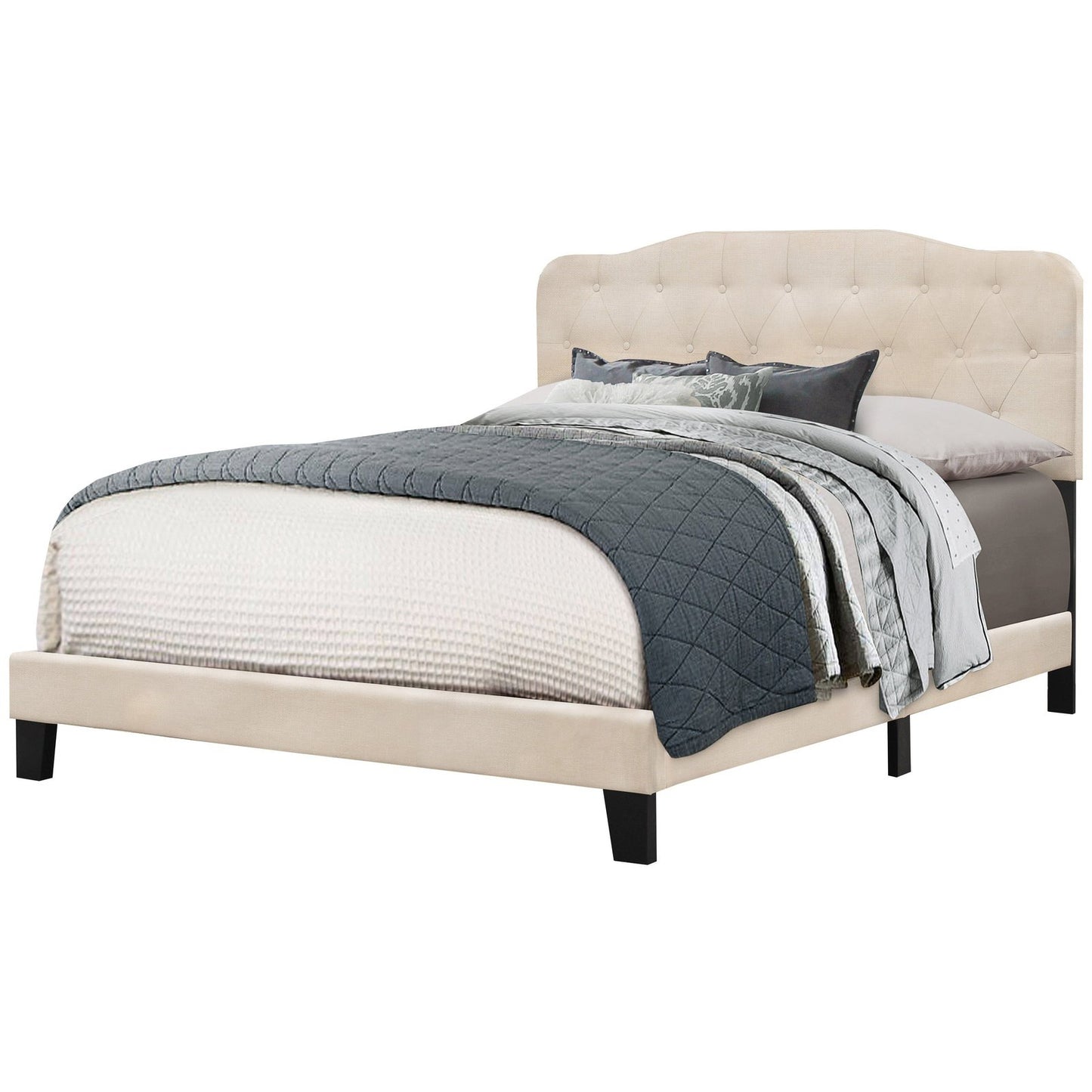 Hillsdale Furniture Nicole Full Upholstered Bed, Linen