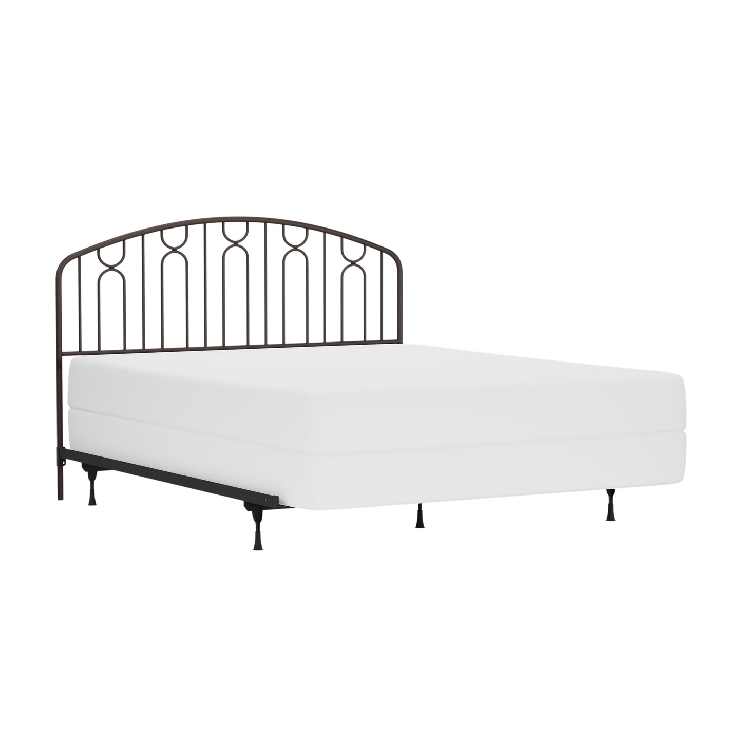 Hillsdale Furniture Riverbrooke Metal Arch Scallop Full/Queen Headboard with Frame, Bronze