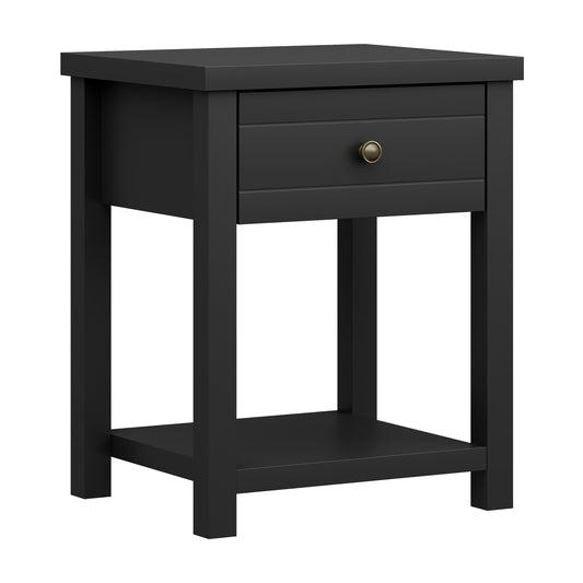 Living Essentials by Hillsdale Harmony Wood Accent Table, Matte Black