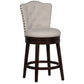 Hillsdale Furniture Edenwood Wood Counter Height Swivel Stool, Smoke Chocolate with Cream Fabric
