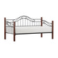 Hillsdale Furniture Matson Wood and Metal Daybed, Black with Cherry Posts