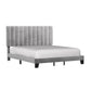 Hillsdale Furniture Crestone Upholstered King Platform Bed, Silver/Gray