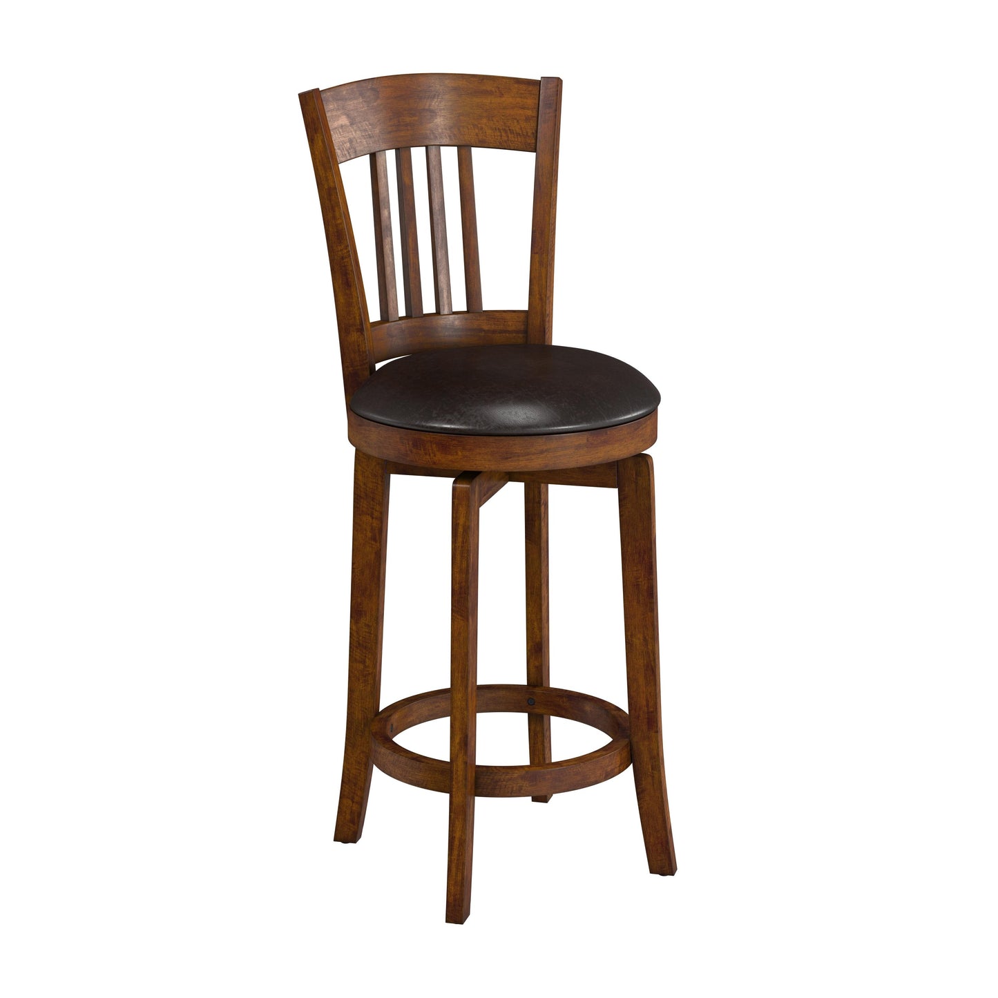 Hillsdale Furniture Canton Wood Counter Height Swivel Stool, Brown