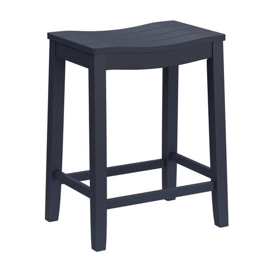 Hillsdale Furniture Fiddler Wood Backless Counter Height Stool, Navy