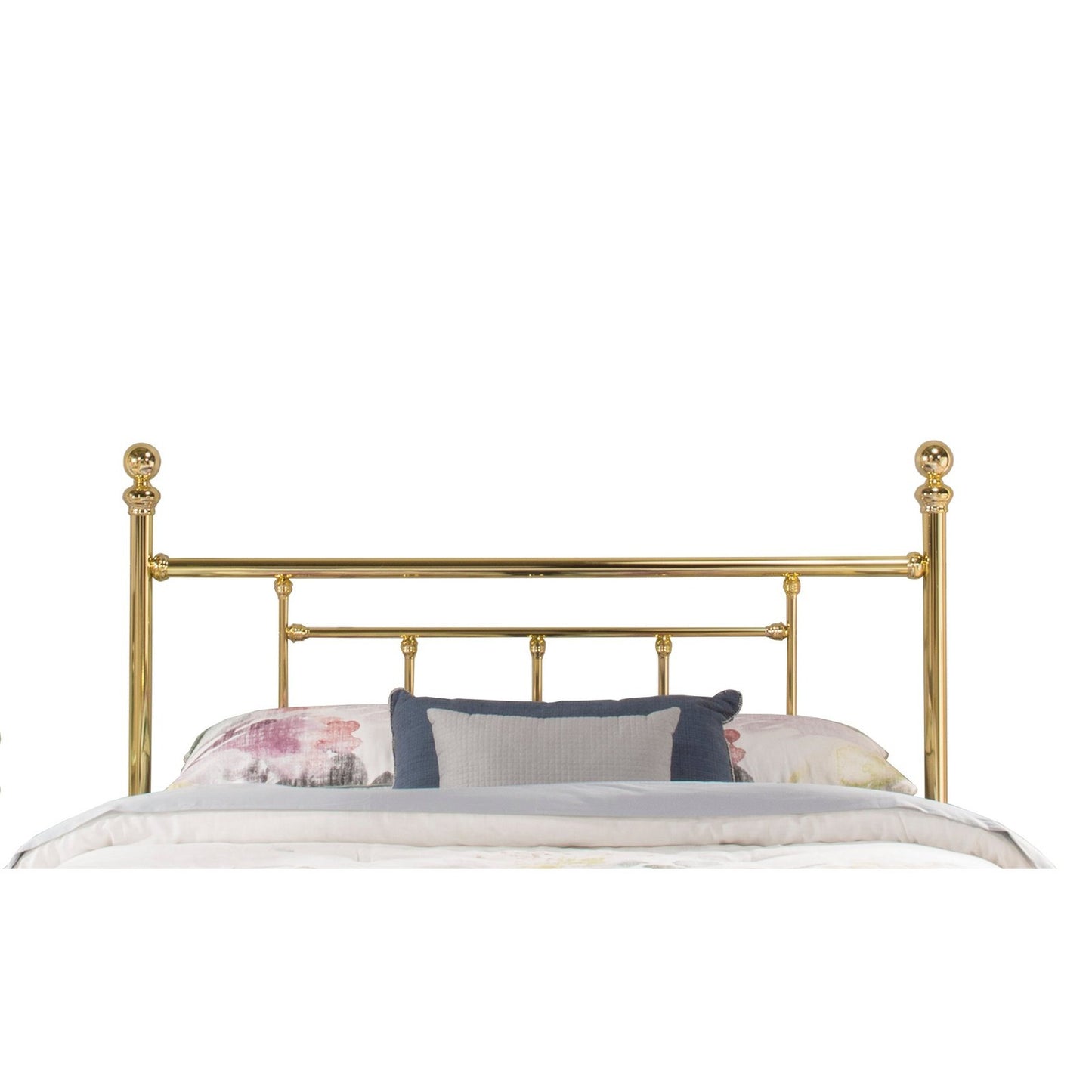 Hillsdale Furniture Chelsea Metal Full Headboard with Frame , Classic Brass